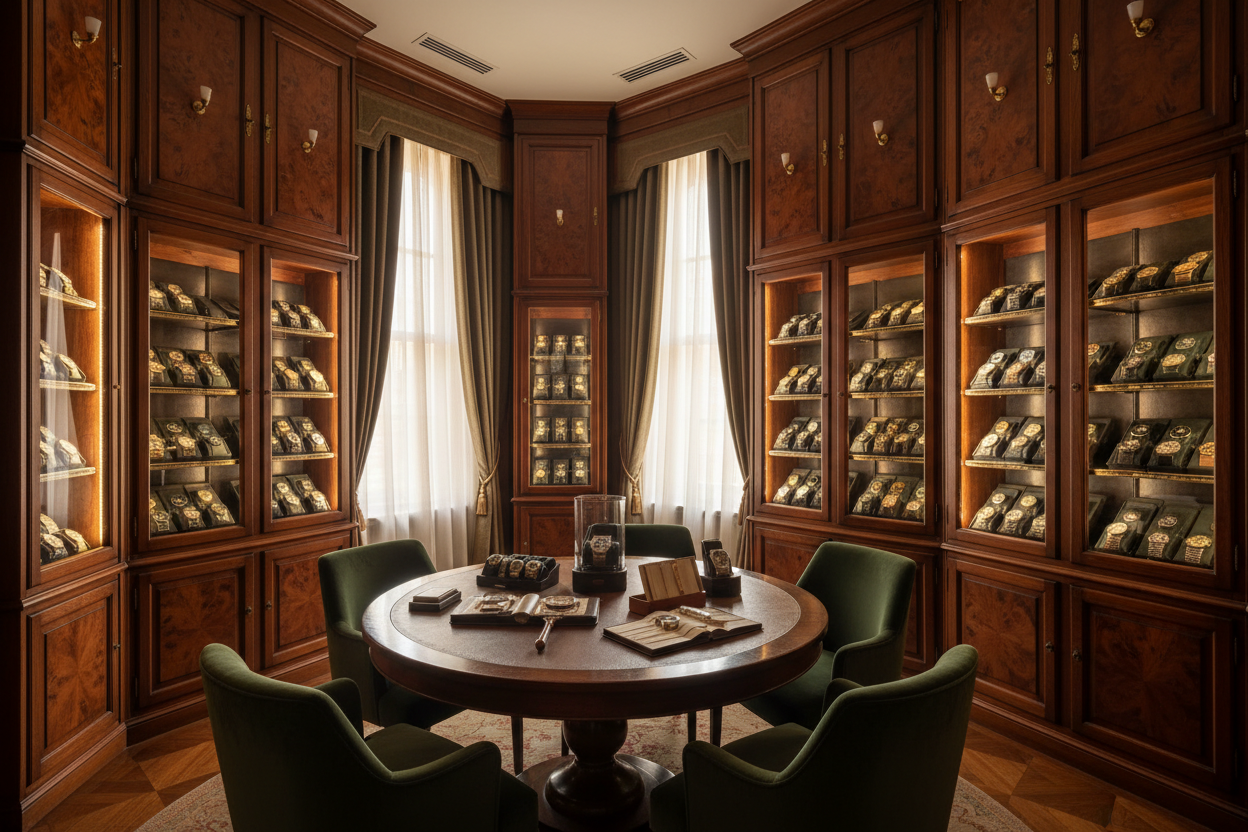 A private watch collection room